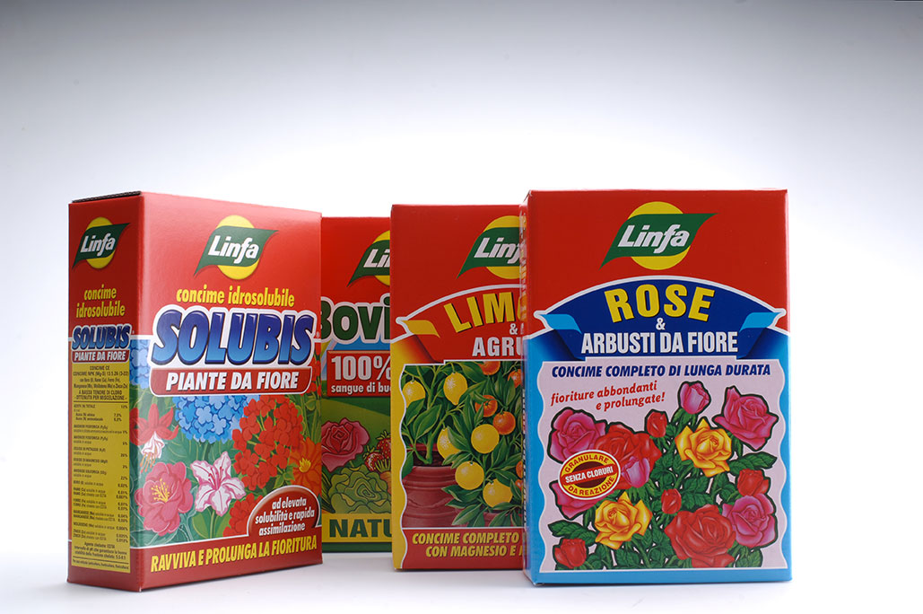 astucci per packaging giardinaggio: concime