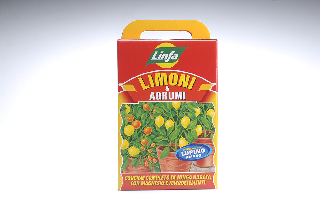 Astucci per packaging giardinaggio: concime Linfa