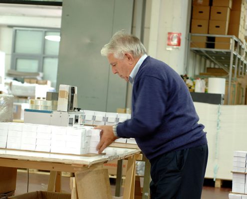 Fase di lavoro di stampa