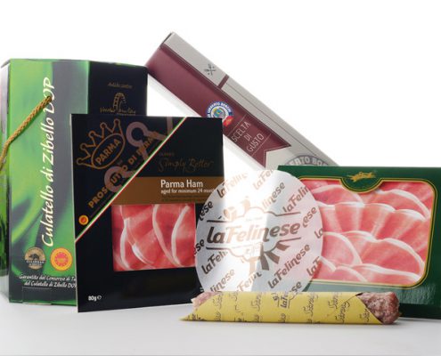 Astucci ed etichette per salumi